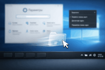Полупрозрачный значок приложения возвращается на панель задач Windows 10.
